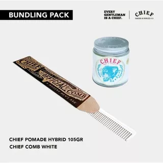 Chief Bundling - Chief Pomade Hybrid Waterbased 105 Gram + Sisir Chief Carbon