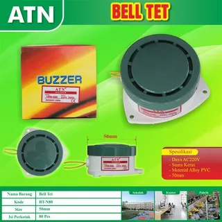 Bel Tet/Bell Listrik/Sekolah/Istirahat/Rumah/Alarm Buzzer HRB N80 ATN