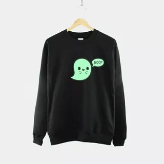 S - XXXXXL(6XL) Sweater CrewNeck Ghost Sweatshirt Halloween Cute Ghost Shirt BIGSIZE OVERSIZE