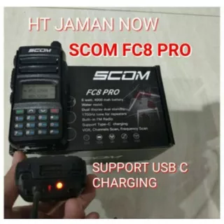 HT SCOM FC8 PRO HT DUAL BAND SUPPORT USB C CHARGING