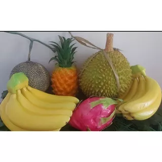 buah hias buah pajangan replika buah artifisial fruits artificial buah pisang buah durian buah naga buah melon pineapple banana melon dragon fruits pajangan jus buah