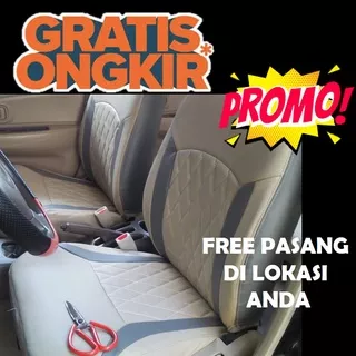 SARUNG JOK MOBIL GRAND LIVINA / LIVINA LAMA BAHAN KULIT SYNTETIC ANTI AIR FULL SET 3 BARIS