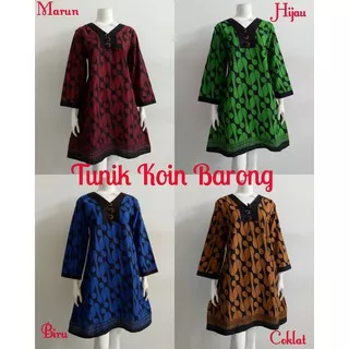 Tunik Koin Barong Custom | Dress Batik Wanita Motif Parang