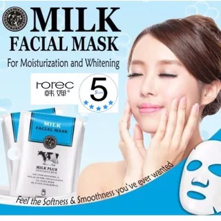 MASKER SUSU ROREC FACIAL MASK / Rorec Facial Milk Mask Natto Mask / Masker Susu Milk