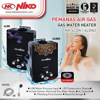 Water Heater Gas Niko Digital LED - Niko Gas Water Heater NK 6LD