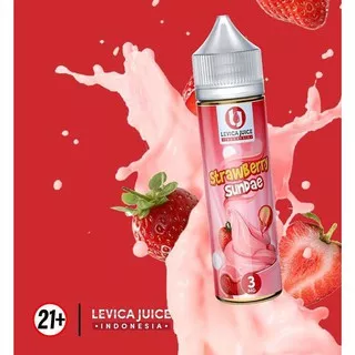 Liquid Levica Juice Strawberry Sundae 60ML 3MG Premium Liquid E Liquid Bercukai Original Authentic