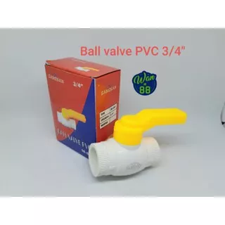 Ball valve PVC Sanshan 3/4 Stop kran gagang PVC 3/4 inch
