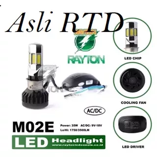 LAMPU LED RTD RAYTON ASLI !!! 6 sisi 35 Watt  3sisi 30 Watt / Lampu depan motor / Bohlam LED motor