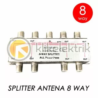 Splitter Antena TV Cabang 2 / 3 / 4 / 6 / 8 way Taiwan Cabang Antena High Quality