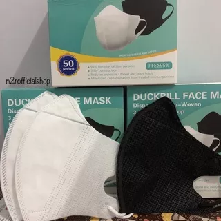 Masker DUCKBILL isi 50 Pcs 1 Dos (Box) Earloop 3 ply seperti sensi | DUCKBILL FACE MASK by N2rofficialshop MASKER WAJAH DUCKBILL KUPING DISPOSABLE NON WOVEN 3 PLY WITH EARLOOP MODEL SENSI COD