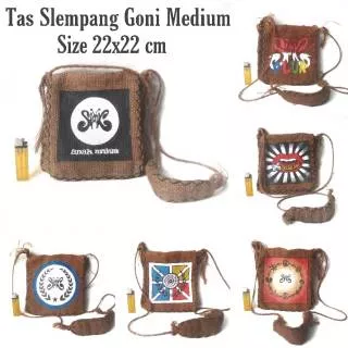 Tas Slempang Lukis Goni Size 22x22cm