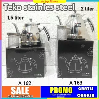 Teko Stainless / Ceret Anti Karat + Saringan/ Teko teh /Teko kopi/Teko air