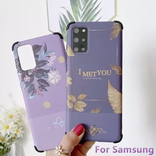 Anti-fall Purple Couple Case For Samsung note 20 note 20+  A11 A51 A71 A70 A50 A50S A10s A20S A30S A20 Note 10 Pro NOTE 20 ULTRA S10 S8 S9 Plus S7 edge  Shockproof Luxury Back Protective Cover