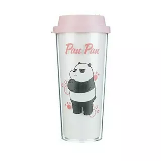 MINISO WE BARE BEARS DOUBLE-LAYER STRAW BOTTLE 550 ml