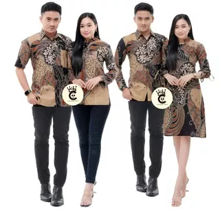 Baju Batik Couple Keluarga Modern Set Seragam Batik Sarimbit Pasangan Suami Istri Ayah Ibu Dan Anak Laki-laki Cowok Cewek Perempuan Sragam Atasan Kemeja Blouse Kerja Couple  Pesta Kondangan Dress Busui Jumbo Batik Cap Coklat Kekinian Premium Murah Terbaru