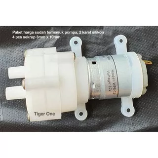 Pompa air mini dc 12V, pompa akuarium kecepatan 2.5 liter per menit