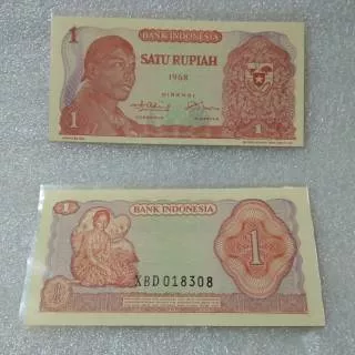 Uang kertas 1 rupiah tahun 1968 Jendral Sudirman