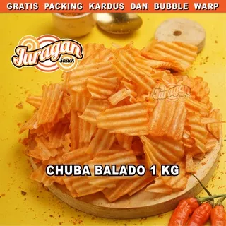 KERIPIK SINGKONG CHUBA BALADO 1 KG snack kiloan makanan ringan jajanan cemilan camilan pedas asin gurih murah