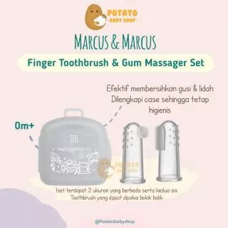 Marcus & Marcus Finger Toothbrush & Gum Massager Set