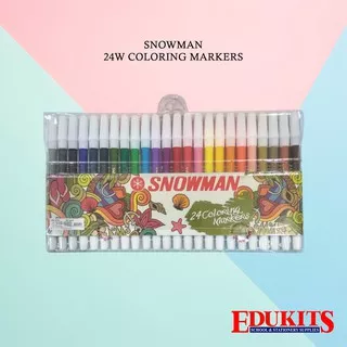 EDUKITS SNOWMAN COLORING MARKERS 24 COLORS