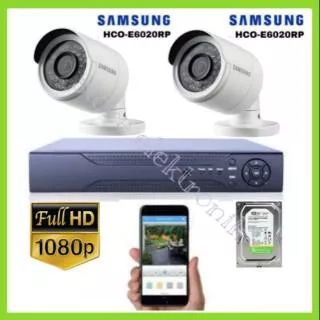 Paket Cctv Samsung 2 Channel FULL HD 2MP 1080P Dvr 4 Channel HDD 500GB