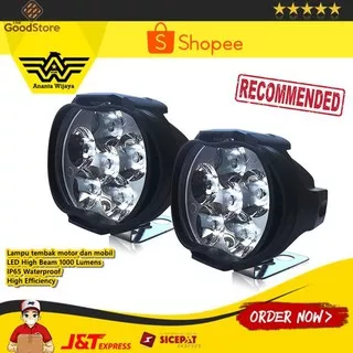 Lampu Tembak Motor LED High Beam 1000 Lumens 2 PCS - U5 / Lampu Tembak Mobil