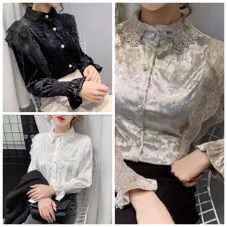 ATASAN BLOUSE VELVET MARIANA IMPORT WS 5181