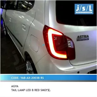 stop lamp LED Agya Ayla tipe A B ( red smoke , red white , clear , smoke ) jsl - SMOKE