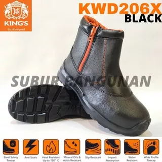 Kings Kwd 206X Sepatu Safety Shoes King's KWD 206 X Black Hitam King's By Honeywell