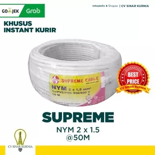 Kabel Listrik Supreme NYM 2x1.5 2x1,5 2 x 1.5 2 x 2,5 roll @50m SNI murah grosir