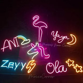 Lampu Neon Sign Custom / Lampu Neon Flex Custom Nama Tulisan / Lampu hias neon sign kamar aesthetic