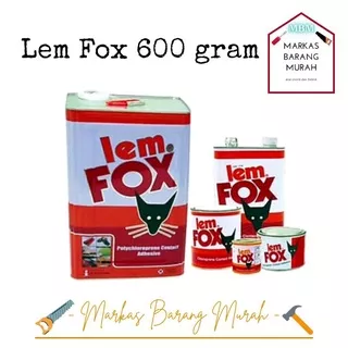 Lem FOX Kuning Kaleng 600 Gram Asli Original / Lem fox kuning / lem sepatu / lem kuning