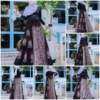 Rok Cap Selling Terbaru Sogan Ima SVJ Rok Sogan Batik Modern Klasik Rok Payung Batik 2020