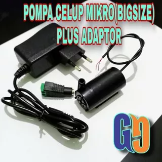 Pompa air celup mikro BIGSIZE plus Adaptor