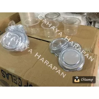Cup Puding 90 / 65 ML + tutup - Cup ice cream - Puding - ISI 50 PC