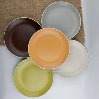 Piring Cantik/ Piring Saji Keramik/ Piring Plate Makan Keramik Pastel Doff