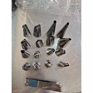 cetakan kue semprit / spuit kue lokal aluminium / set isi 15 pcs penjepit kue kering jepitan nastar