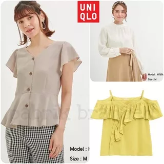 pabrik branded uniqlo gu shirt baju atasan blouse kemeja wanita murah grosir ecer