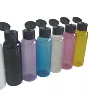 Botol Fliptop 100 ml Tutup Hitam l Botol Handsanitizer 100ml l Botol Toiletries l Botol Travel Set