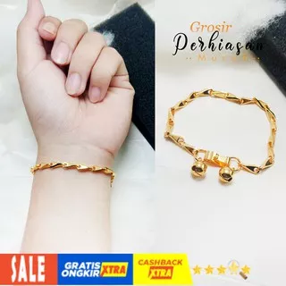 Gelang Xuping Padi Mewah Potong-Potong 24K Laspis Emas - Xuping Gold