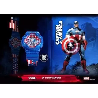 Jam Pria Casio Gshock GA110 & GA 110 Ori BM Captain America FullSet