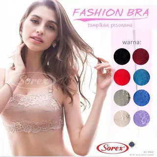 Uk. 34 - 36 Bra BH Kemben Fashion Wanita Brukat Kawat Busa Tebal Sorex 9862 COD Barang Kece