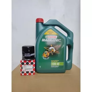 Paket Oli Castrol Magnatec 10w-40 4 Liter + Filter Oli Rush Terios