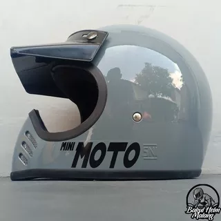 HELM CAKIL FINO MINI MOTO ORIGINAL PREMIUM HELM RETRO CAKIL HELM FULL FACE MINI MOTO