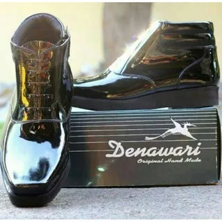 Sepatu Pdh tinggi sol tebal/Sepatu Pdh Polri Sepatu Denawari