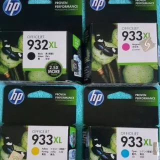 BUY*TINTA CARTRIDGE HP 933 XL & 932 XL ORI PAKET BLACK/YELLOW/CYAN/MAGENTA - PUTIH