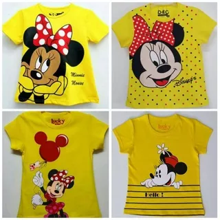 Kaos Anak Karakter Minnie Ballon Polka 1-10 Tahun