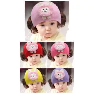 New ARRIVAL topi wig bayi anak perempuan rambut palsu sheep