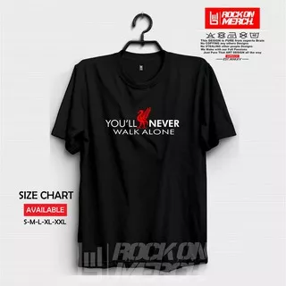 Kaos Baju Liverpool YNWA Youll Never Walk Alone Simple Kaos BolA-Rock On