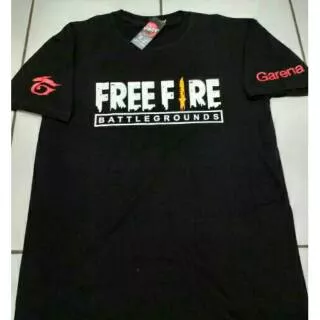 FREE FIRE BAJU TSHIT KAOS FREEFIRE BATTLEGROUNDS KAOS GAME GARENA HITAM LENGAN PENDEK PUBG AOV